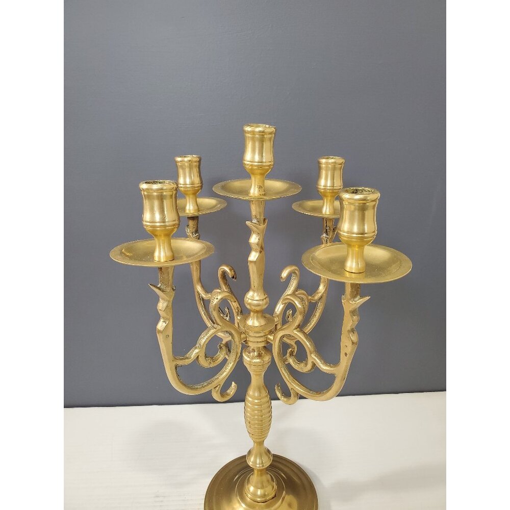 Vintage candelabra candle holders/ 5 arm candelabras/ candelabra perfect for
